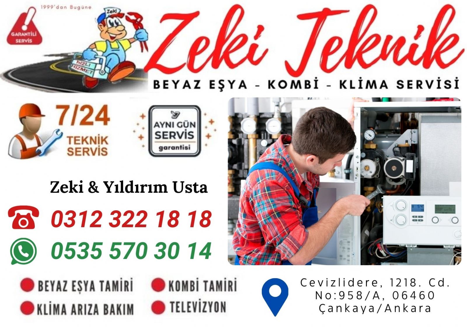 Cevizlidere Kombi Bakım Ücreti